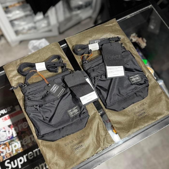 PORTER YOSHIDA - FORCE SHOULDER POUCH BAG BLACK