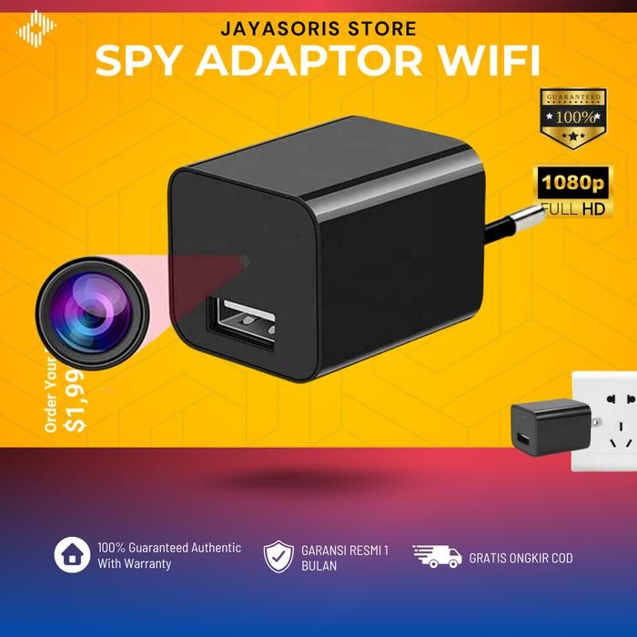 CCTV Bentuk Charger 1080p Kamera Pengintai Mini Tersembunyi Hidden Cam