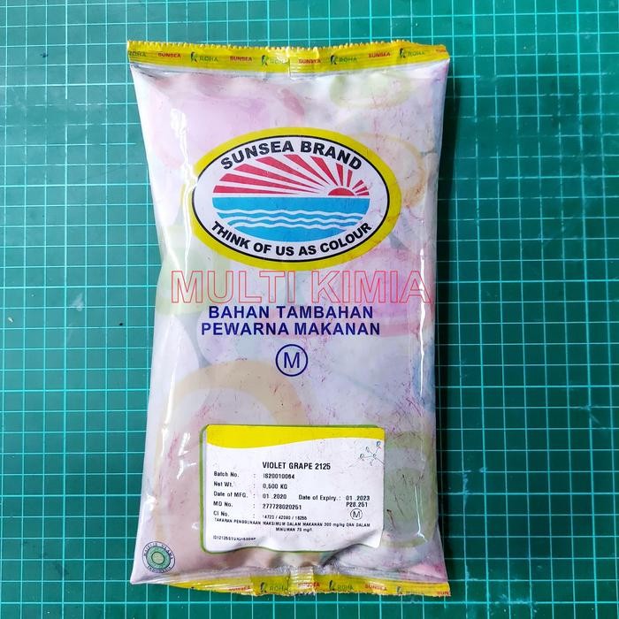 

Pewarna Makanan-Minuman VIOLET UNGU 2125 FOOD GRADE Merk Lautan Luas