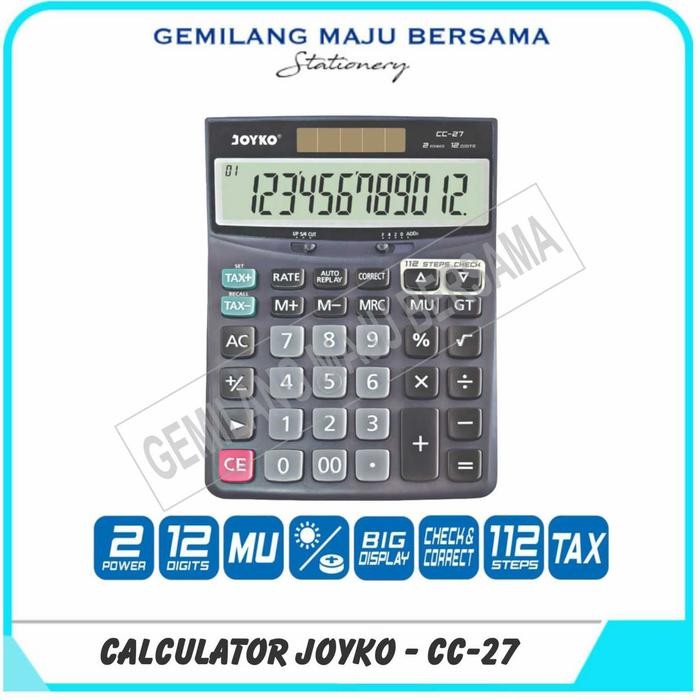 

Calculator / Kalkulator Joyko CC-27 / 12 Digits / Check Correct