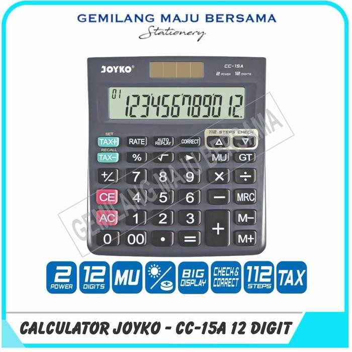 

Calculator / Kalkulator Joyko CC-15A / 12 Digits (Check Correct)