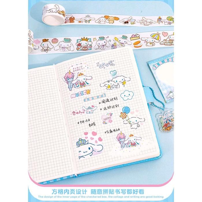 

Niari Notebook Set Kuromi Cinnamoroll My Melody Sticker Ggaris Pul Memo Alat Tulis Gift Box Hadiah