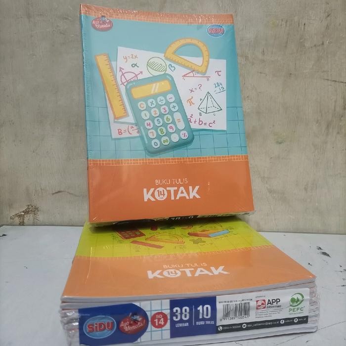 

Buku Tulis SQ14 MANDARIN Kotak Besar 14mm SIDU 38lembar 1pack isi 10buku