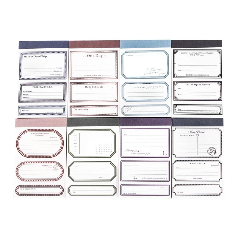 

50 Pcs/Lot Special paper border for note book, removable light retro base material paper border 8