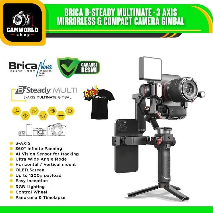 Brica B-Steady Multimate 3Axis Gimbal Stabilizer Brica B Steady Multi