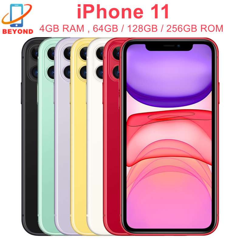 Apple iPhone 11 64/128/256GB ROM 6.1" Original Liquid Retina IPS LCD Face ID A13 IOS Genuine iPhone1