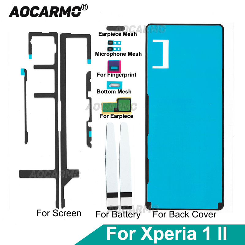 For SONY Xperia 1 II X1ii MARK2 Front LCD Display Screen Adhesive Back Cover Battery Rear Housing To
