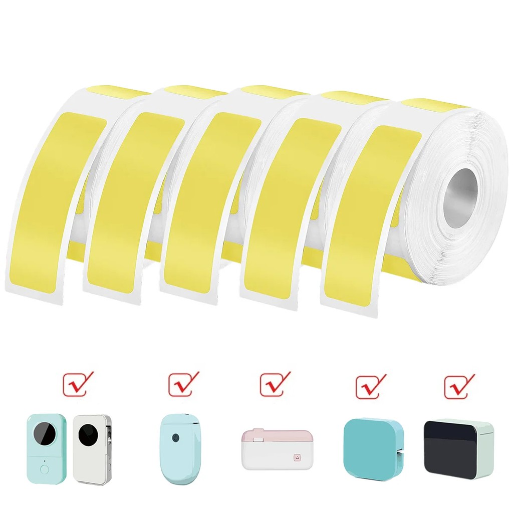 

12X40mm Yellow Thermal Auto Labels Paper Waterproof Applicable With D30 D35 P11 Label Printers For