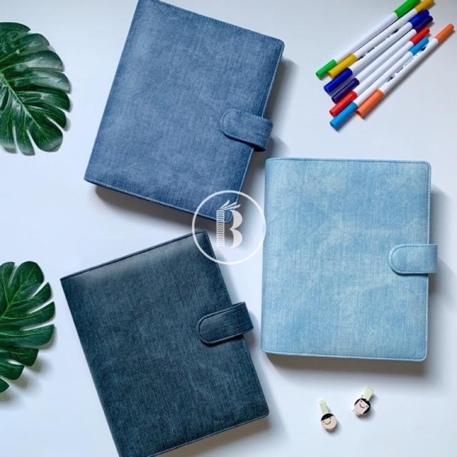 

Bindermu Ready Binder Premium Denim Kulit 26Ring B5 20Ring A5 6Ring A6 Planner