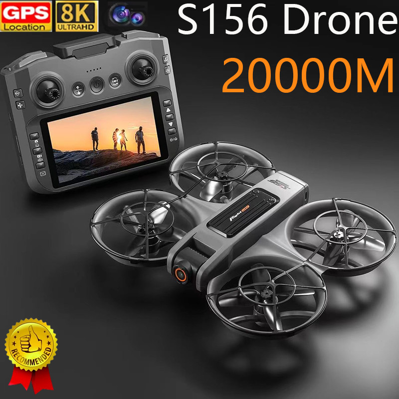 IMPORT S156 Screen Mini Drone with 90 Electric Adjustable 8K HD Camera WiFi Light Flow Drone Pocket