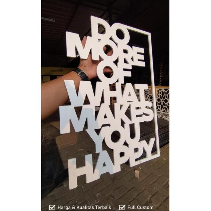 Pajangan Dinding Quotes Custom Hiasan Dinding Kayu Cafe Rumah Office Hitam