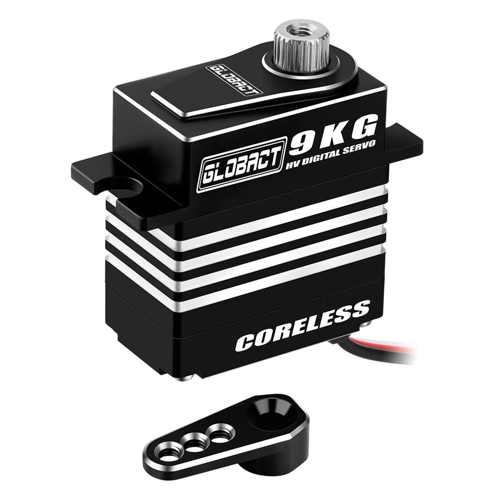 GLOBACT 9kg Metal Servo for 1/18 TRAXXAS TRX4M with Servo Arm High Torque Digital Servo Coreless