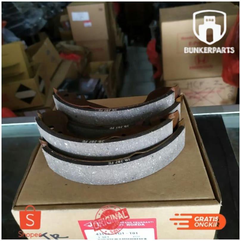 Kanvas Kampas Rem Belakang Honda Brio Set