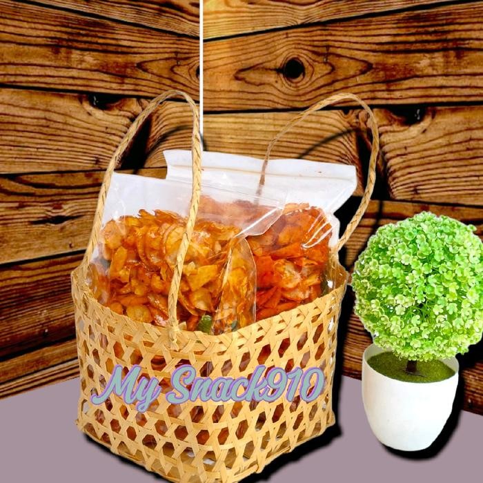 

New 1 KG Keripik Singkong Asin Sambal Tumis Balado Rujak Daun Jeruk - Mysnack910 Jajanan Crispy Asin
