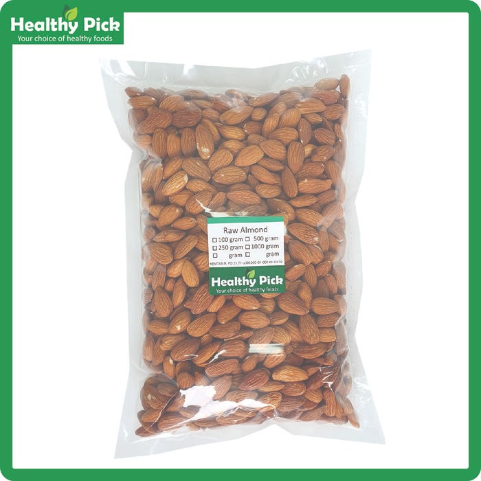 

New Raw Almond Whole 1kg Almond Mentah