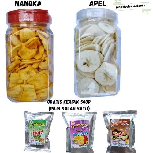 

New PAKET HEMAT TOPLES KERIPIK apel 220, nangka 300gr