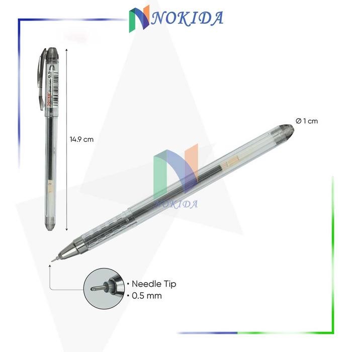 

ASLI Nokida Pulpen Jel Oval [GP-189/1 Pak] / Bulpen Bolpen B Pen Bpoint Gel 1 Pack / Peralatan Alat