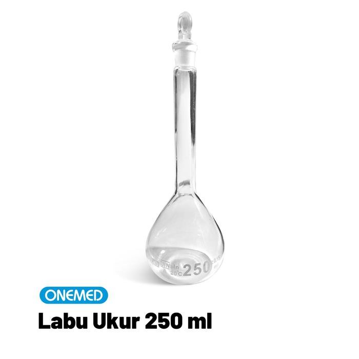 ONEMED Labu Ukur Kaca Laboratorium - Volumetric Flask 250 ML