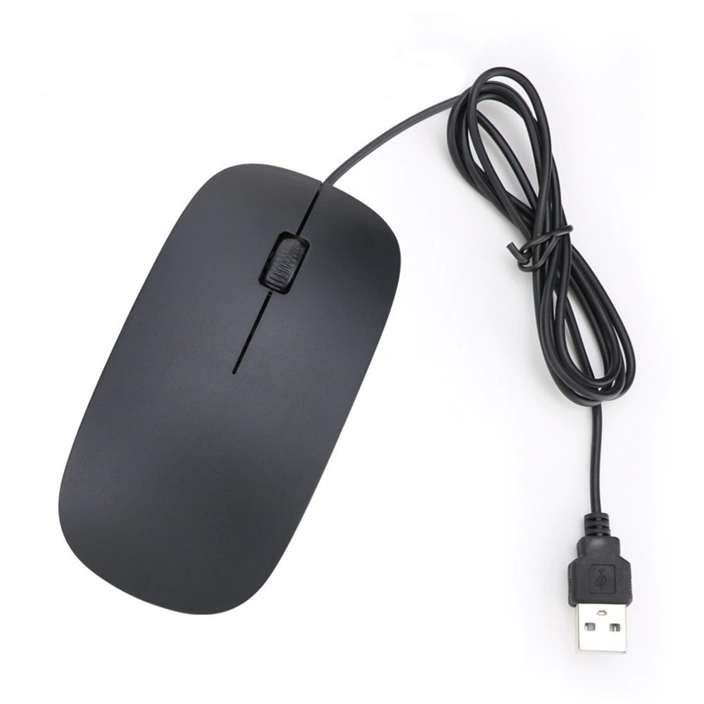 Wired USB Optical Mouse for PC Laptop Computer Scroll Wheel Mice Black