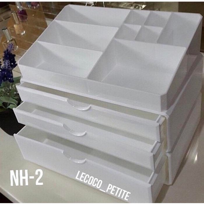 ACRYLIC AKRILIK TEMPAT MAKEUP ORGANIZER DRAWER NH SKINCARE AKSESORIS