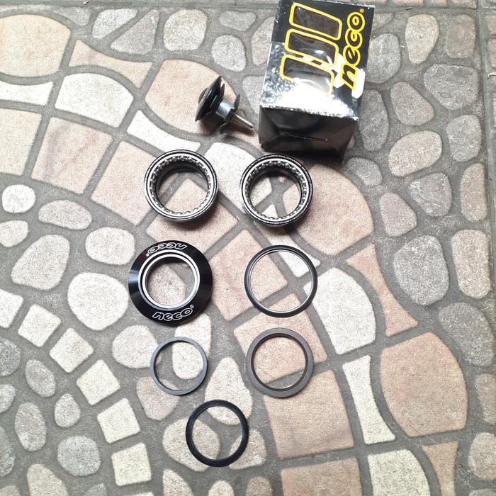 HEADSET KOM FORK NECO 28.6mm-34mm PELOR HITAM sparepart sepeda termurah