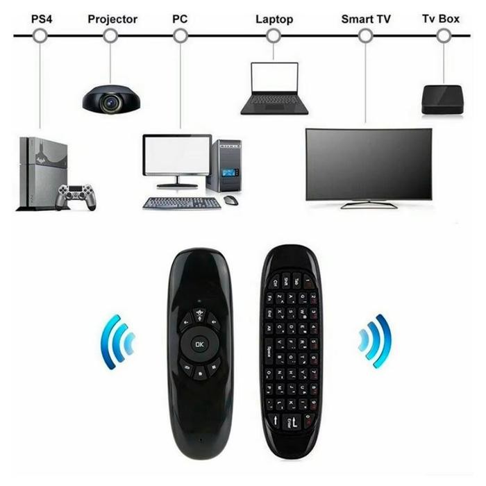 Remote Smart Tv Keyboard Wireless Air Mouse C120 3 In 1 Keyboard Mini Wireless Compatible Remote