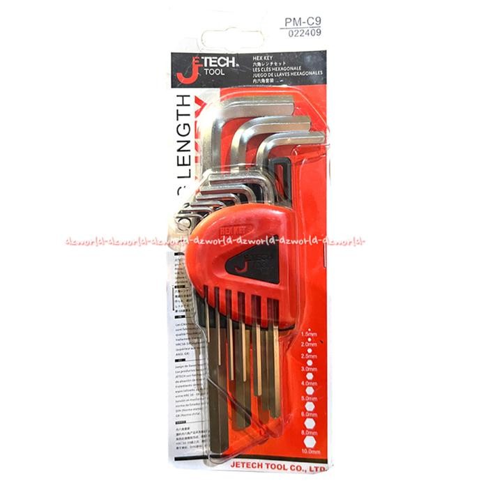 Menarik Jetech Long Length Hrc 56-61 Tool Hey Key Pm-C9 022409 Extra Long Length Hex Key Je Techalat