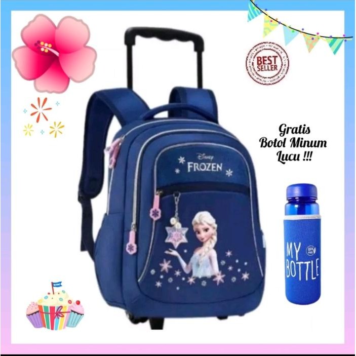 Tas Ransel Troli Anak Perempuan Karakter Frozen Sekolah Tk Sd Tas Dorong Koper Anak Perempuan