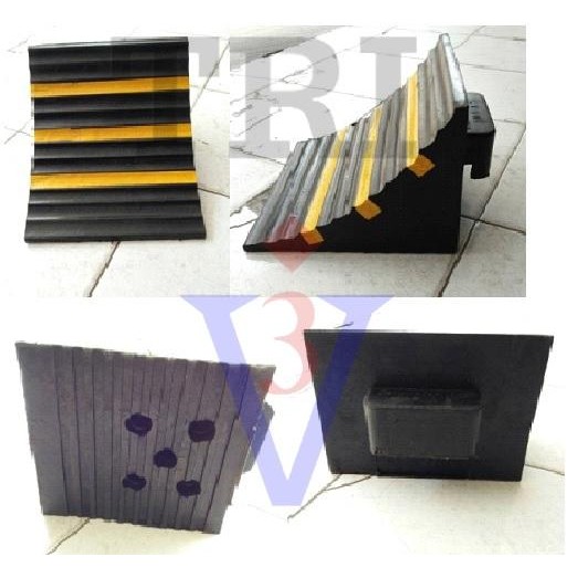 Ganjalan Ban Truk Rubber Wheel Chock Wheel Chock Dok Muatan.