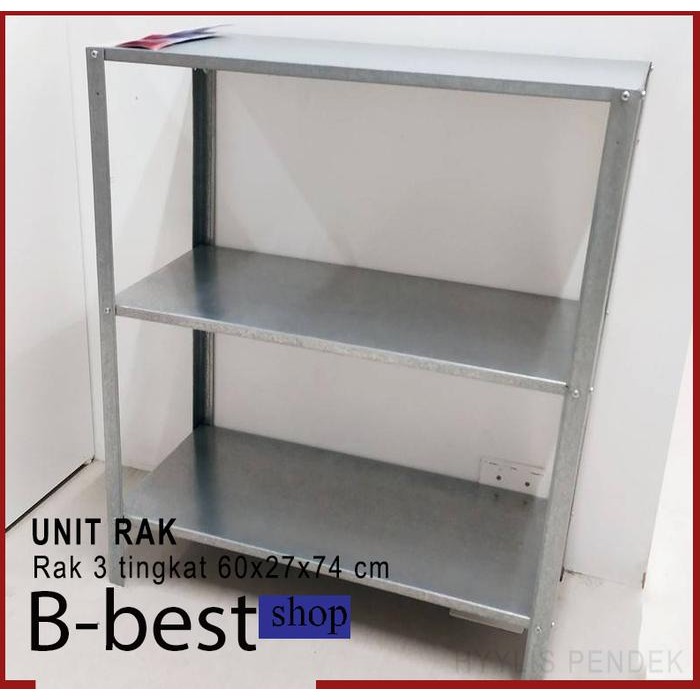RAK SERBAGUNA 3 TINGKAT / rak pendek baja stainless rak tiga susun