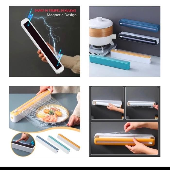 Alat pemotong plastik warp makanan cling wrapping dispenser praktis Kode 1089