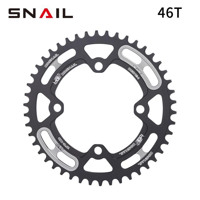 Chainring Snail BCD 104 Narrow Wide 44T 46T 48T 50T Bulat Untuk Single Chainring Original
