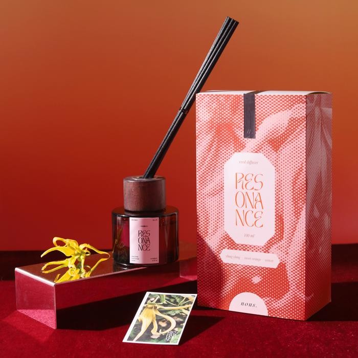 Resonance Nous Reed Diffuser Ylang ylang, Sweet Orange, Vetiver Essential Oil Pengharum Ruangan &