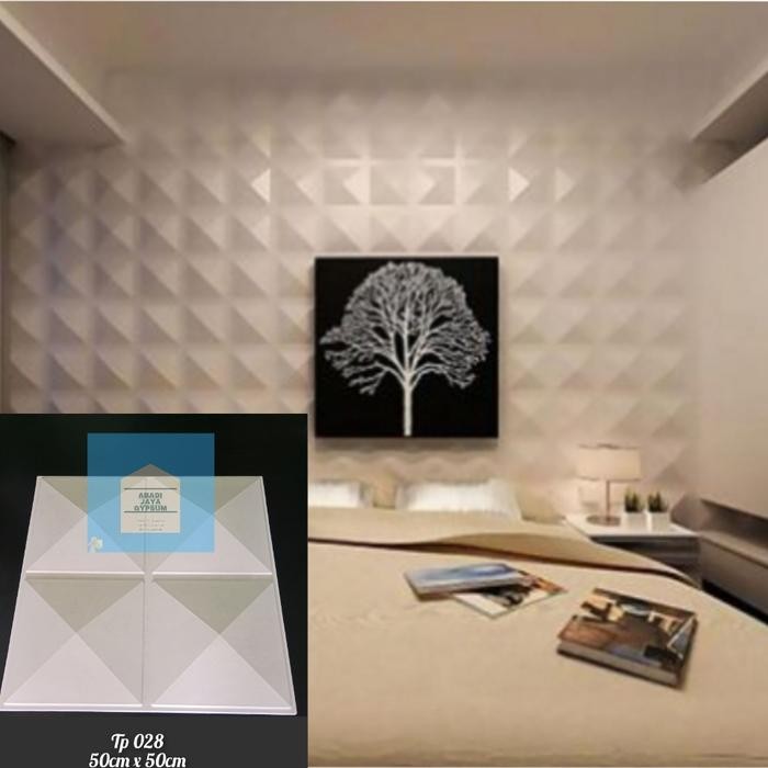 CETAKAN WALLPANEL 3D / CETAKAN PANEL DINDING 3D 50cm x 50cm