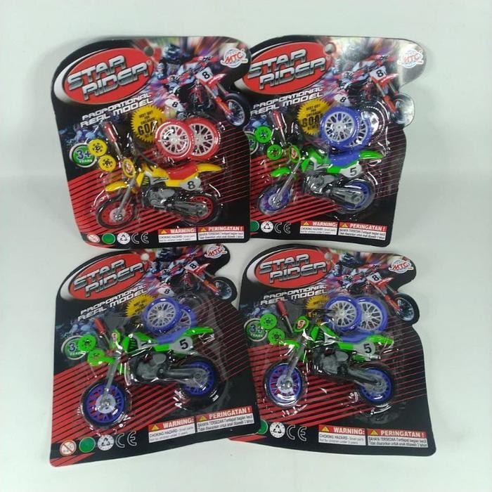 Mainan die sast motor cross miniatur/motor cross edukasi mainan anak