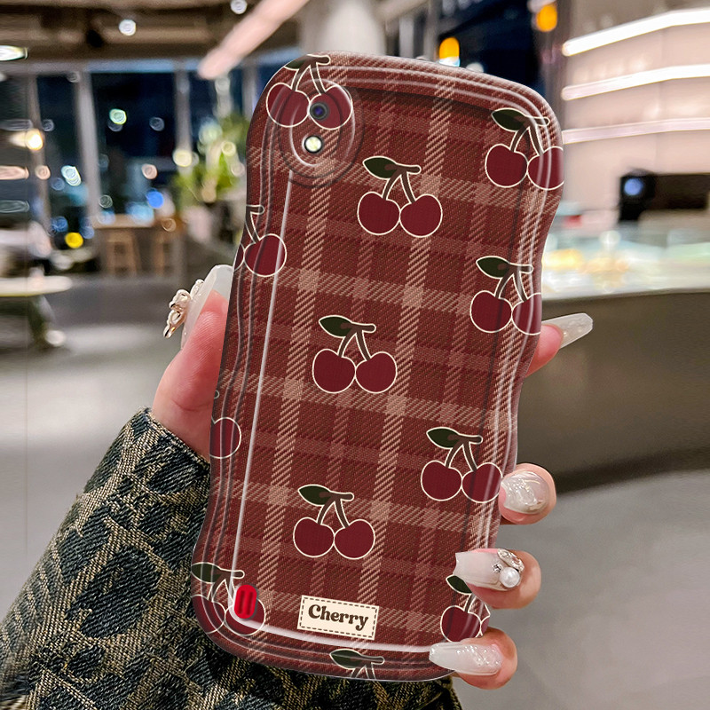Casing Hp Untuk Samsung Galaxy A10 M10 A10s M01s Case Casing Cherry kecil Kasing HP Kesing gelombang