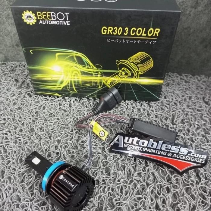 Led Foglamp 3 Warna Beebot Gr30 H11. Free Pasang Gratisongkir