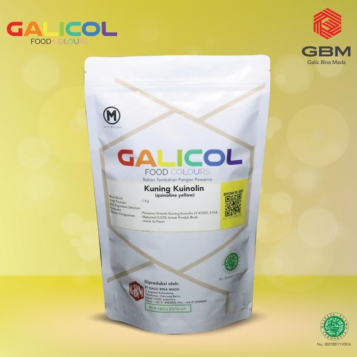 

Pewarna Makanan Kuning Kuinolin Merk Galicol CI 47005 - Packaging 1Kg