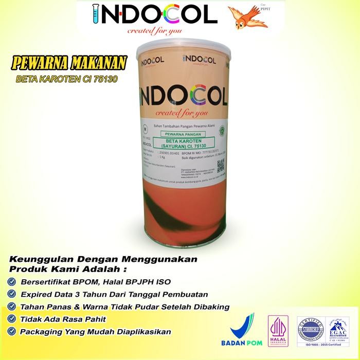 

Pewarna Makanan Natural INDOCOL BETA CAROTENE (SAYURAN) - (RC) - PACKING 1 KG
