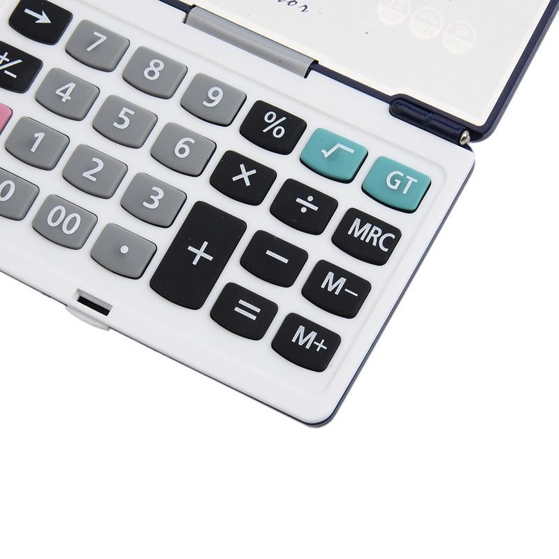 

Folding Calculator 12 Digit Large LCD Display Calculators Desktop Quiet Pocket Size Student