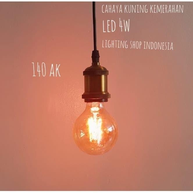 Lampu Bohlam Led 4Watt E27 Kuning Kemerahan ( Agak Merah ) Terbatas