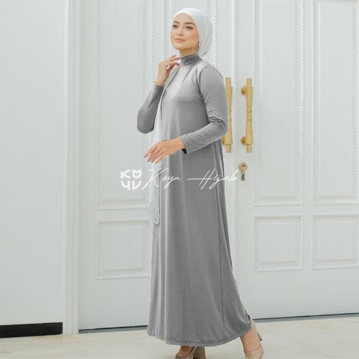 (Allthebest) Koyu Hijab Iner Manset Dress Jersey Kalia