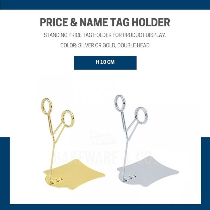 

READY Price Name Tag Standing Display Holder - Stainless Food Grade V NEW