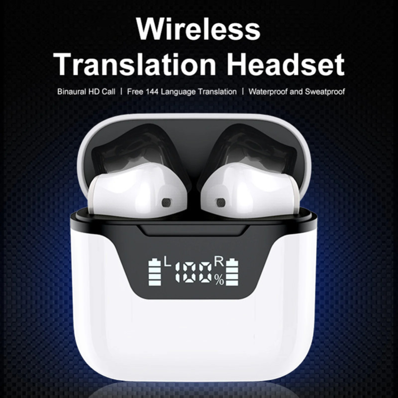 J101 Language Translator Earbuds Support 145 Languages Translation Wireless Translator Earphone