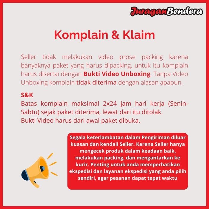 Tiang Bendera Rumah 3M + Bendera Merah Putih Rumah Terbatas