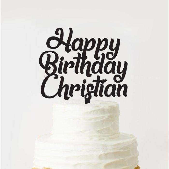 CUSTOM AKRILIK KUE / CUSTOM TOPPER KUE BIRTHDAY / KUE TOPPER AKRILIK