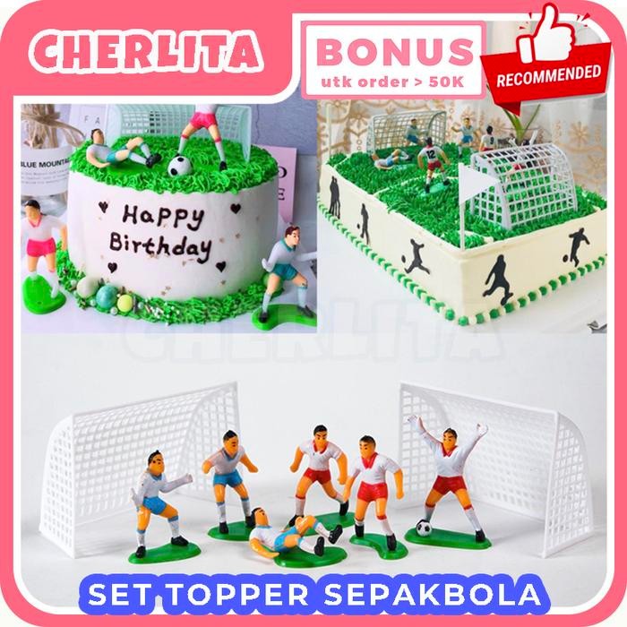 Topper Kue Ulang Tahun Sepak Bola Soccer Kaki Lucu Hiasan Ultah Anak