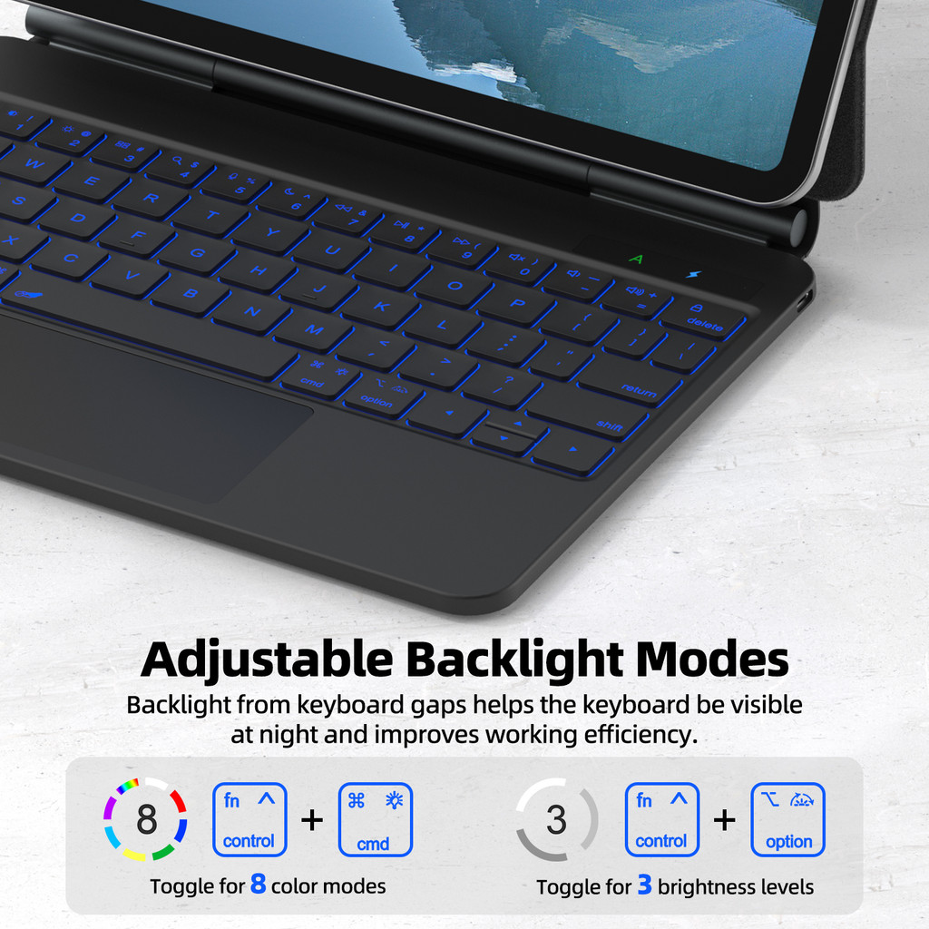 Smart Pogo Pin Keyboard case for iPad Air 11 2025 M3 for iPad Air 6 11 2024 Pro 11 2018-2022 Air 4