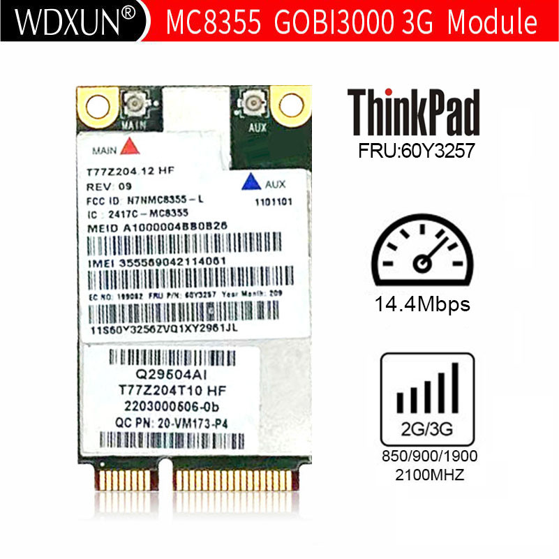 MC8355 GOBI3000 GPS 3G HSPA EVDO WWAN Wireless Card for X220 T420 T520 X230 T430 T530 W520 W530