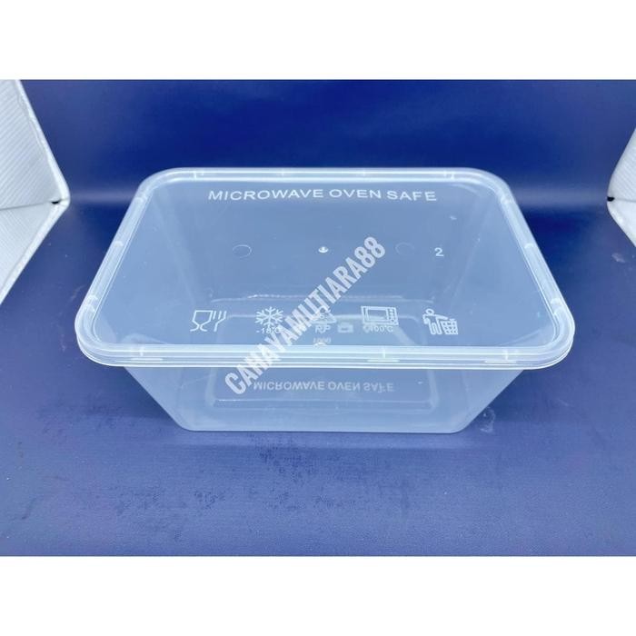 Thinwall /Kotak Makan Persegi Panjang/ Box Mika 1000 ml